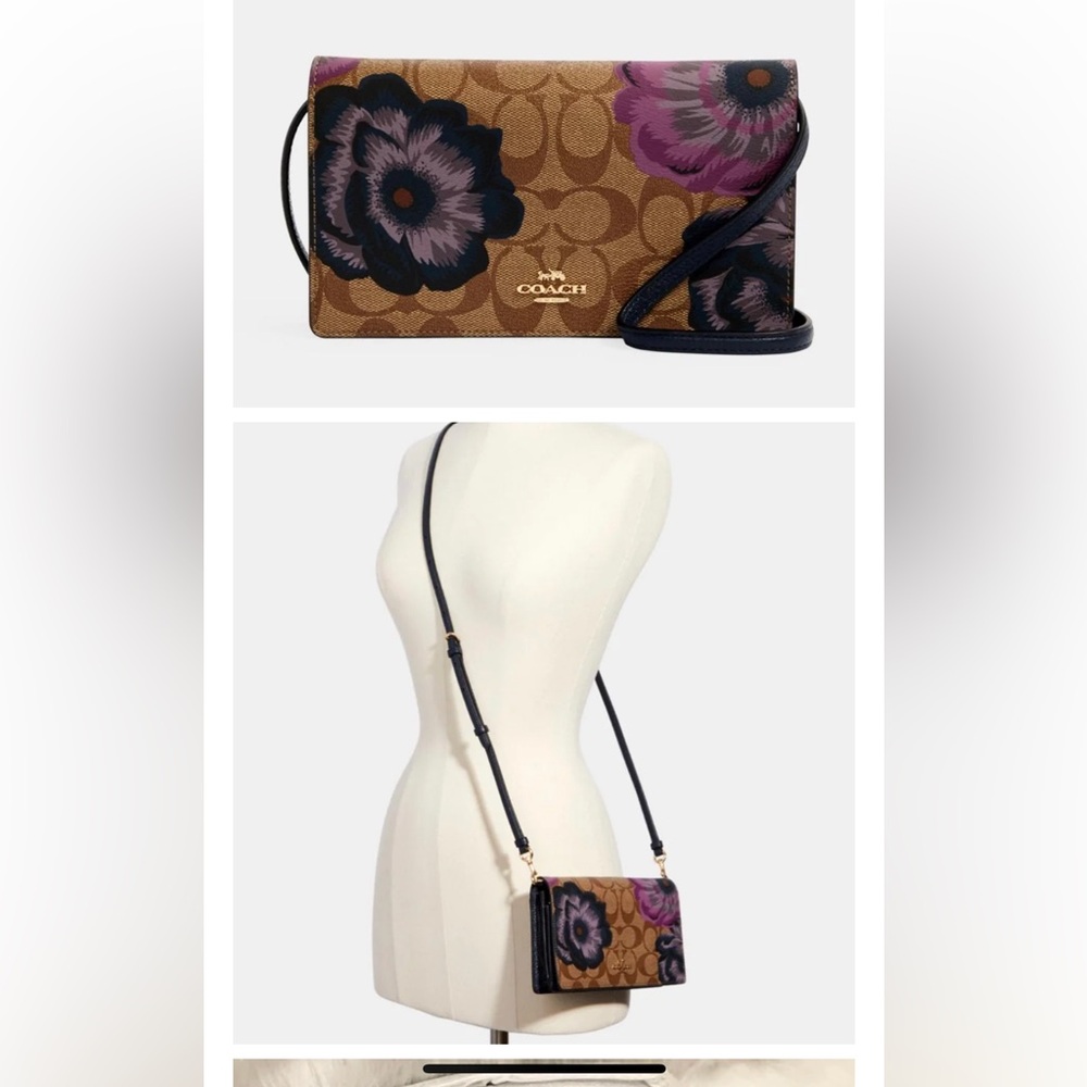 Coach X Kaffe Fassett Print Crossbody Bag. Limited Edition